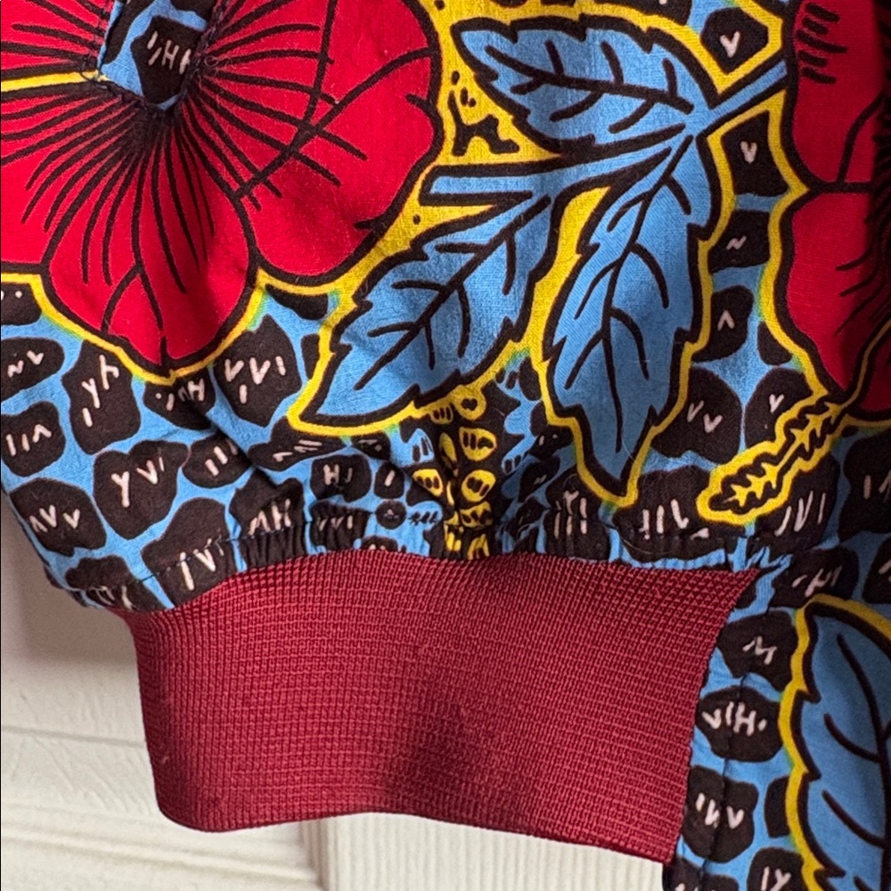 Vibrant Floral and African Style Print Bomber Jacket - Picture 3 of 10